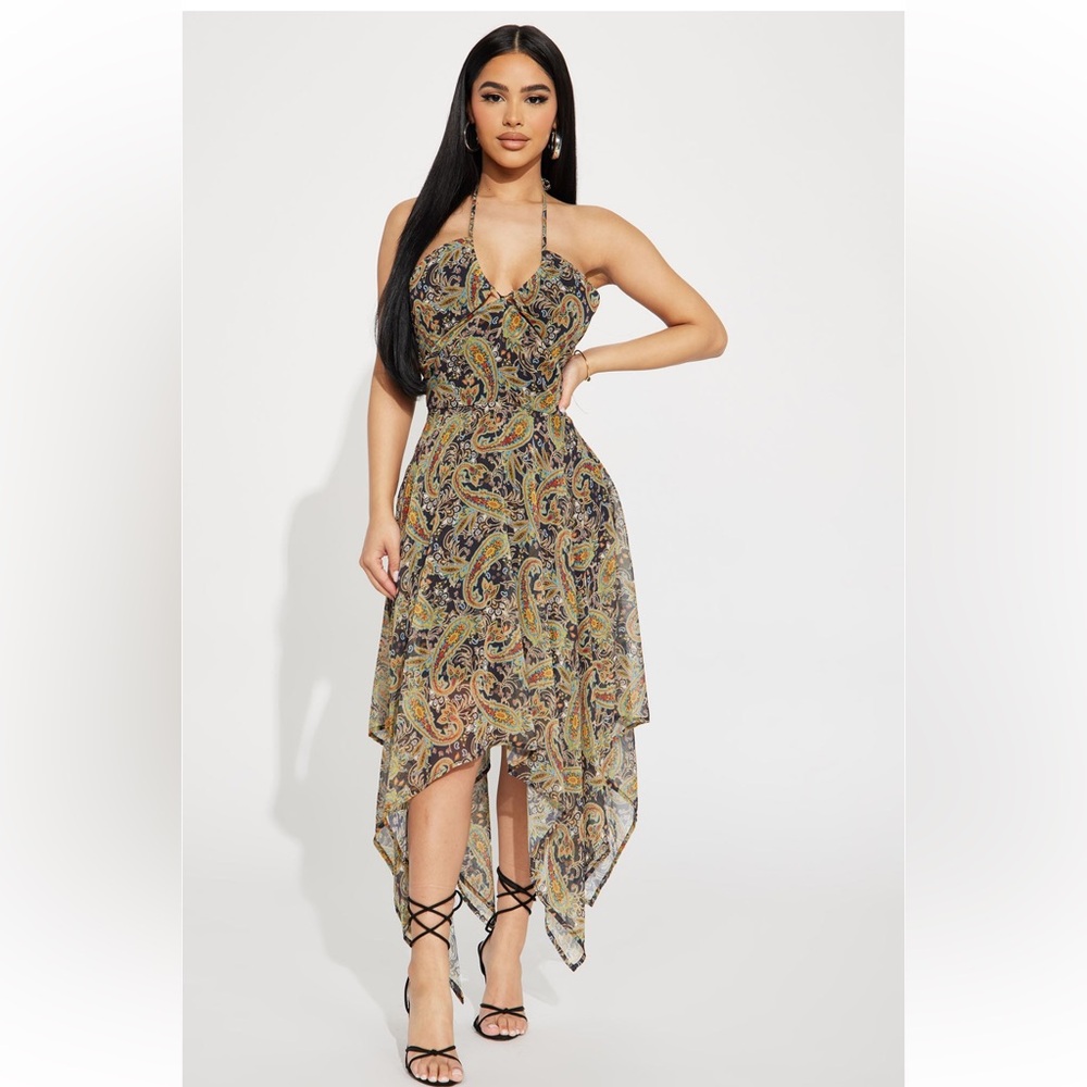 Fashion Nova - Paige Paisley Midi Dress